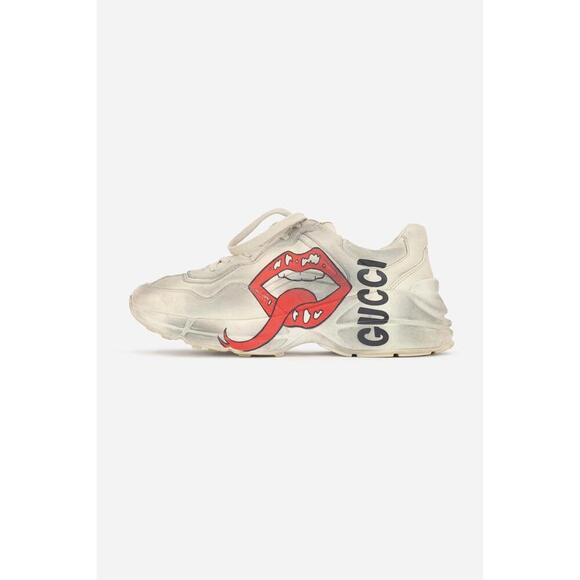 Gucci Chunky Rhyton Phython Lips Distressed Sneaker - Picture 1 of 7
